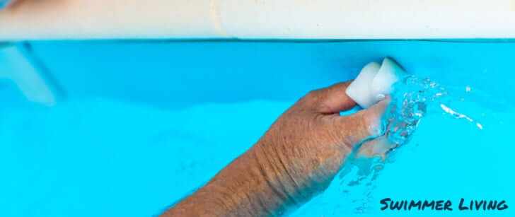 how to clean pool liner stains
